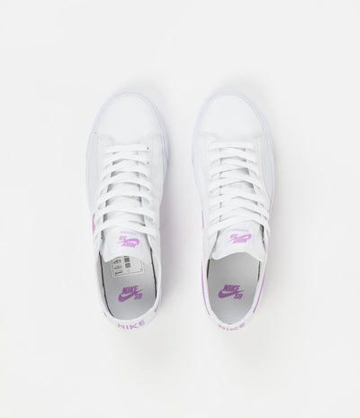 Nike SB Blazer Court Shoes - White / Fuchsia Glow - White - White