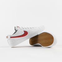 Nike SB Blazer Court Shoes - White / University Red - White - Black thumbnail