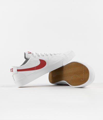 Nike SB Blazer Court Shoes - White / University Red - White - Black