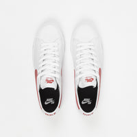 Nike SB Blazer Court Shoes - White / University Red - White - Black thumbnail