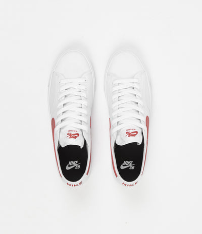Nike SB Blazer Court Shoes - White / University Red - White - Black