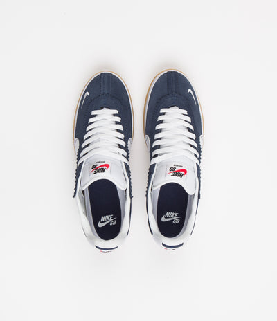 Nike SB BRSB Shoes - Navy / White - Navy - University Red