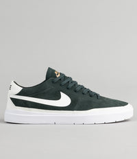 Nike SB Bruin Hyperfeel Shoes - Seaweed / Summit White - White - Metallic Gold