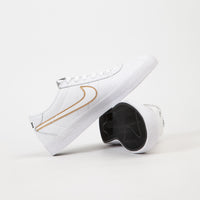 Nike SB Bruin Premium SE Shoes - White / White - Metallic Gold - Black thumbnail