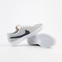 Nike SB Bruin React Shoes - Grey Haze / Midnight Navy - Grey Haze - White thumbnail