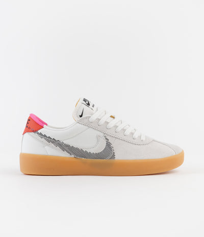 Nike SB Bruin React Shoes - Summit White / Black - Bright Crimson