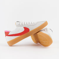 Nike SB Bruin React Shoes - Summit White / Black - Bright Crimson thumbnail