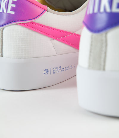 Nike SB Bruin React Shoes - Summit White / Racer Blue - Pink Blast