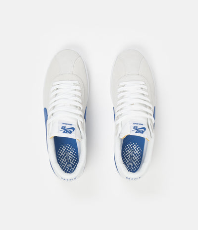 Nike SB Bruin React Shoes - Summit White / Signal Blue - Summit White