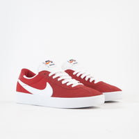 Nike SB Bruin React Shoes - University Red / White - University Red thumbnail