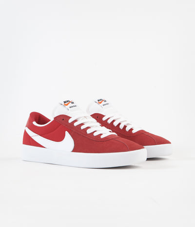 Nike SB Bruin React Shoes - University Red / White - University Red