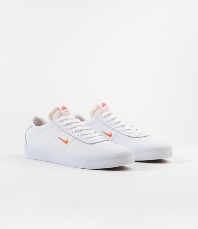 Nike SB Bruin Ultra Shoes - White / Team Orange - White - Gum Light Brown
