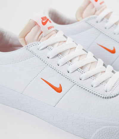 Nike SB Bruin Ultra Shoes - White / Team Orange - White - Gum Light Brown