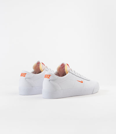Nike SB Bruin Ultra Shoes - White / Team Orange - White - Gum Light Brown