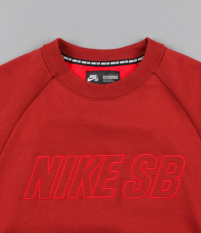 Nike SB Everett Reveal Crewneck Sweatshirt - Dark Cayenne / Light Crimson