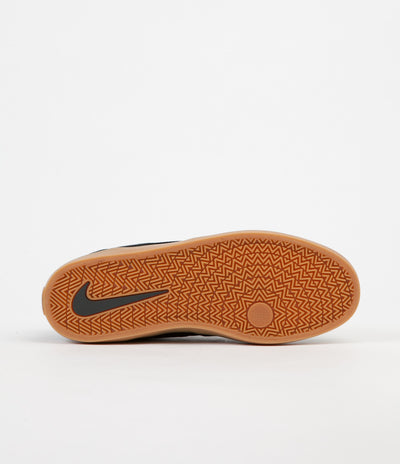 Nike SB Check Solarsoft Shoes - Black / Anthracite - Gum Dark Brown