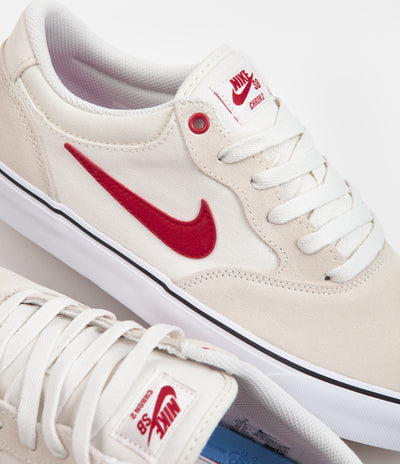 Nike SB Chron 2 Shoes - Summit White / University Red - Phantom