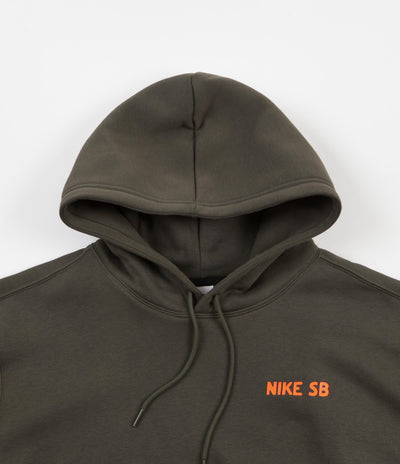 Nike SB Cone Hoodie - Cargo Khaki / Total Orange