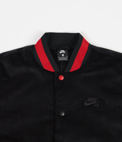Nike SB Corduroy Bomber Jacket - Black / Black - University Red - Black
