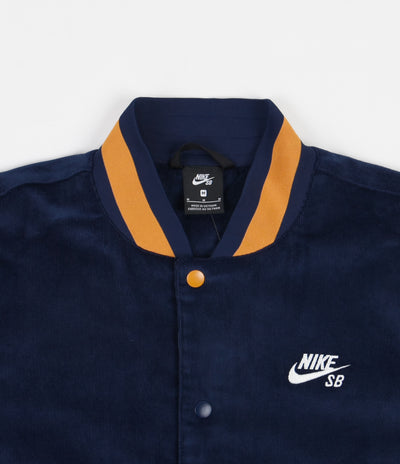 Nike SB Corduroy Bomber Jacket - Midnight Navy / Midnight Navy - Chutney - Sail
