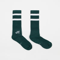 Nike SB Crew Socks (3 pair) - Teal / White / Grey thumbnail