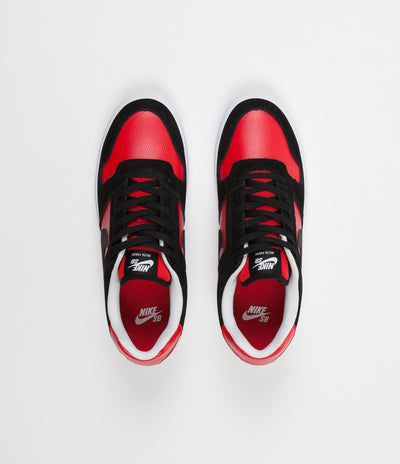 Nike SB Delta Force Vulc Shoes - Black / Black - University Red - White
