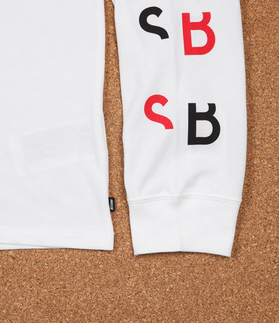 Nike SB Dry Long Sleeve T-Shirt - White / Black / University Red