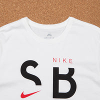 Nike SB Dry Long Sleeve T-Shirt - White / Black / University Red thumbnail