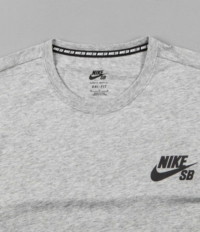 Nike SB Dry T-Shirt - Dark Grey Heather / Black