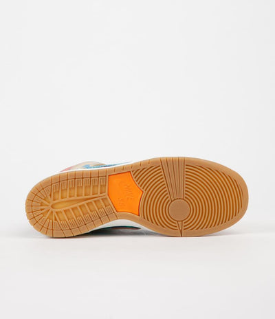 Nike SB Dunk High Premium Thomas Campbell Shoes - Iced Jade / Circuit Orange - Sail
