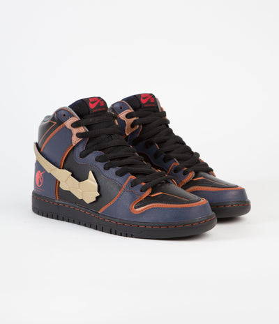 Nike SB Dunk High Pro 'Gundam' Shoes - Thunder Blue / Metallic Gold