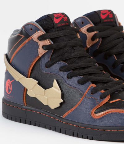 Nike SB Dunk High Pro 'Gundam' Shoes - Thunder Blue / Metallic Gold