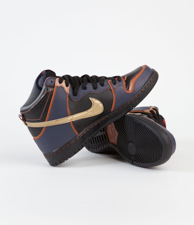 Nike SB Dunk High Pro 'Gundam' Shoes - Thunder Blue / Metallic Gold