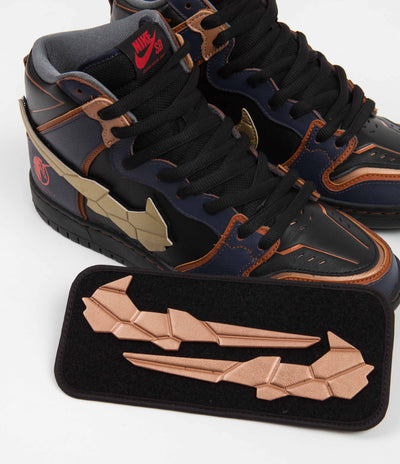 Nike SB Dunk High Pro 'Gundam' Shoes - Thunder Blue / Metallic Gold
