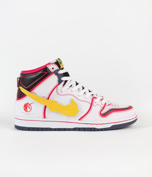 Nike SB Dunk High Pro 'Gundam' Shoes White Amarillo Flatspot