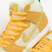 Nike SB Dunk High Pro Pineapple Shoes - University Gold / Vivid Sulfur - Citron Tint thumbnail