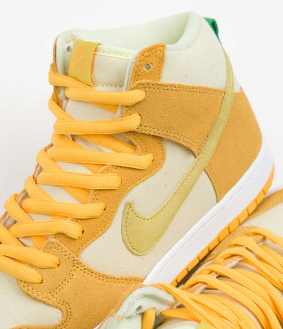 Nike SB Dunk High Pro Pineapple Shoes - University Gold / Vivid Sulfur - Citron Tint