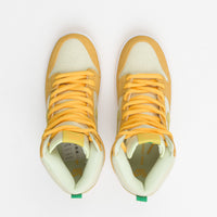 Nike SB Dunk High Pro Pineapple Shoes - University Gold / Vivid Sulfur - Citron Tint thumbnail