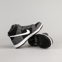 Nike SB Dunk High Pro Shoes - Dark Grey / White - Black - White thumbnail