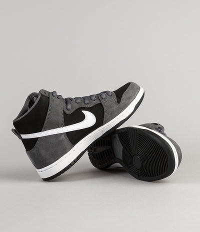 Nike SB Dunk High Pro Shoes - Dark Grey / White - Black - White