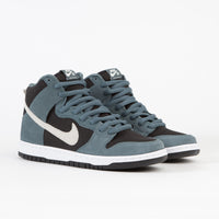 Nike SB Dunk High Pro Shoes - Mineral Slate / Sail - Black - White thumbnail