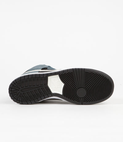 Nike SB Dunk High Pro Shoes - Mineral Slate / Sail - Black - White