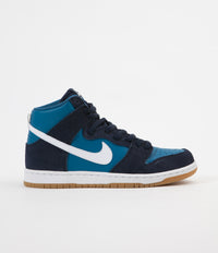 Nike SB Dunk High Pro Shoes - Obsidian / White - Industrial Blue