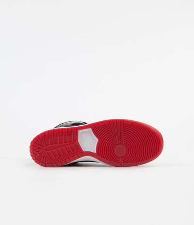 Nike SB Dunk High TR Shoes - Black / Black - White - Varsity Red