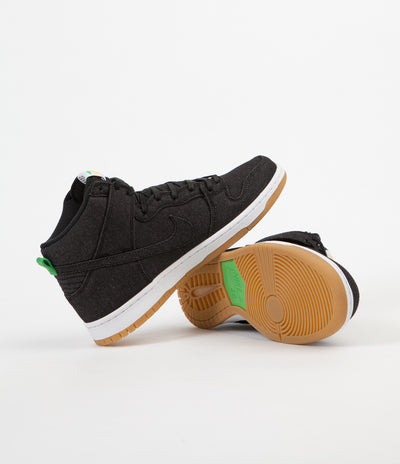 Nike SB Dunk High TRD Momofuku QS Shoes - Black / Black - White - Laser Orange