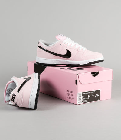 Nike SB Dunk Low Elite Shoes - Prism Pink / Black - White