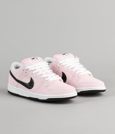 Nike SB Dunk Low Elite Shoes - Prism Pink / Black - White