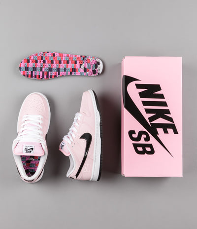 Nike SB Dunk Low Elite Shoes - Prism Pink / Black - White