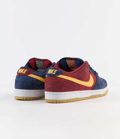 Nike SB Dunk Low Pro 'Barcelona' Shoes - Navy / University Gold - Gym Red - Court Blue