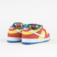 Nike SB Dunk Low Pro 'Bart Simpson' Shoes - Habanero Red / White - Blue Hero thumbnail